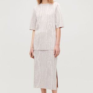 NWT COS Jacquard-Knit Midi Skirt size Small